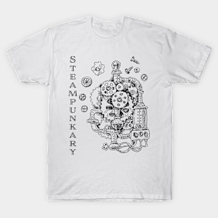 Steampunk Steampunkary Mechanical Gadget Drawing T-Shirt